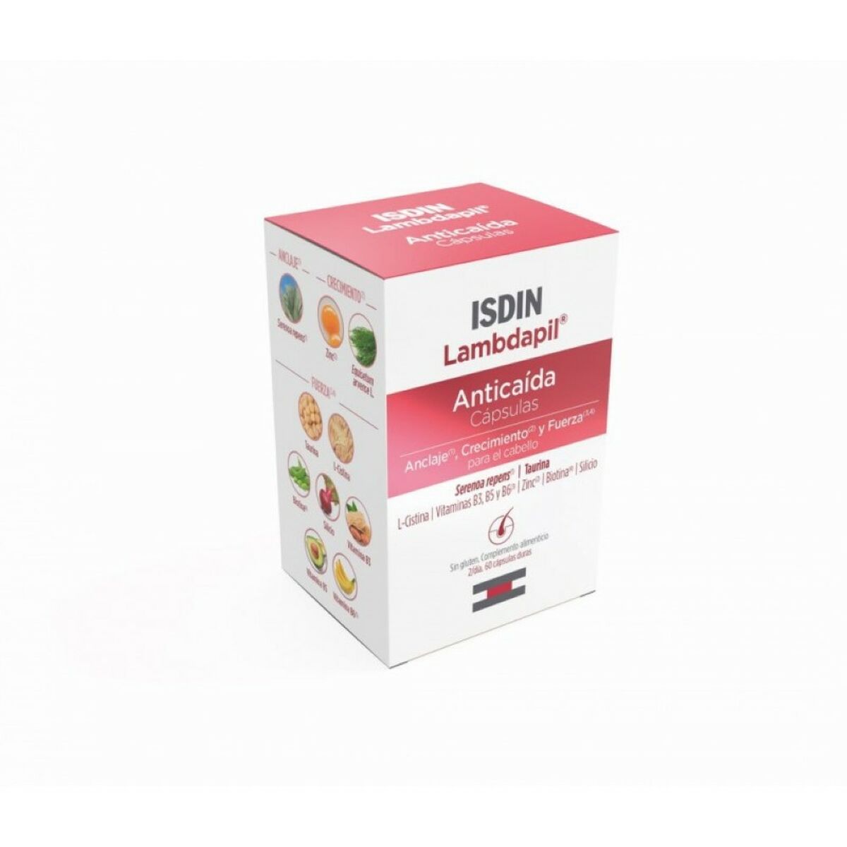 Kapsler Isdin 53 Anti-Hårtabspleje (60 enheder) produktemballage