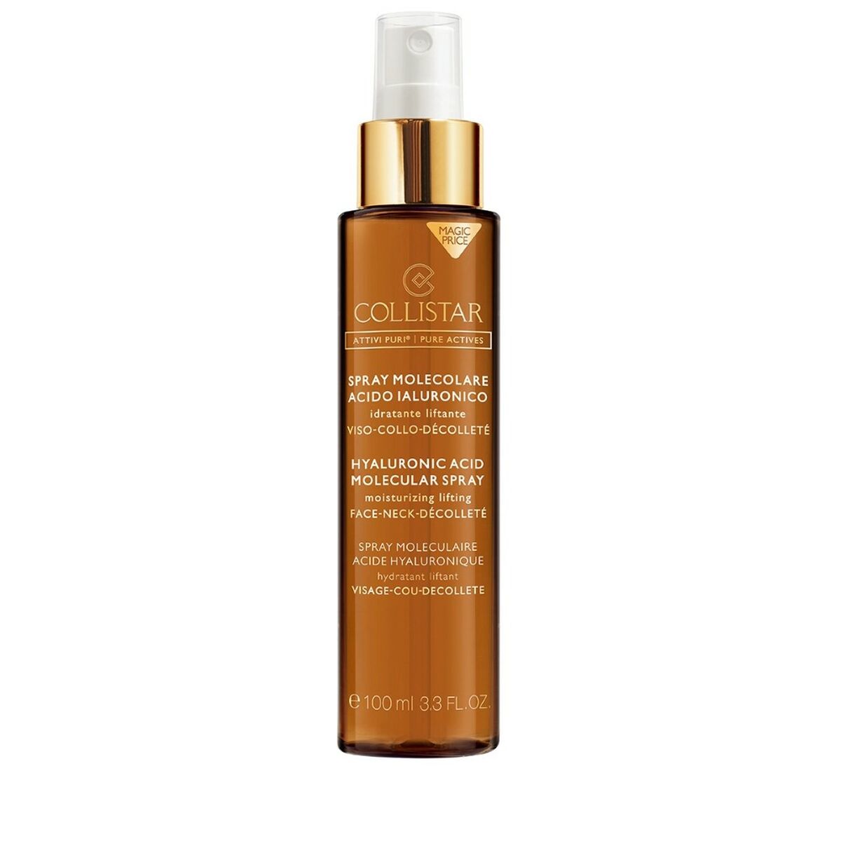Fugtgivende spray Collistar 100 ml Hyaluronsyre Anti-ageing til kvinder produktemballage