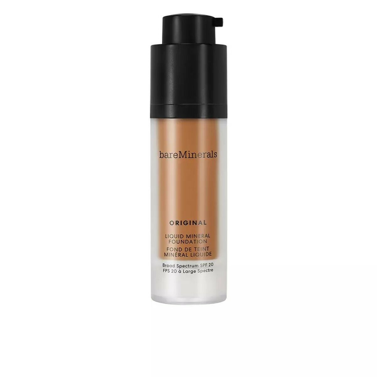 Flydende Make Up Base bareMinerals Original Nº 27 Varm dyb Nº 27-Varm Dyb 30 ml produktemballage