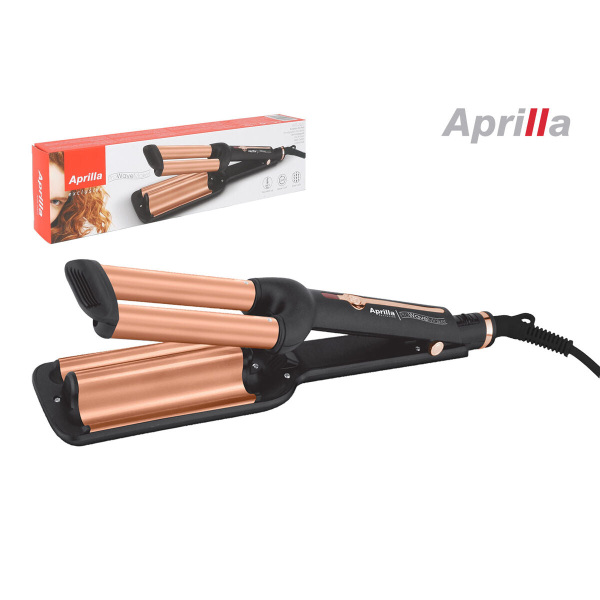 Curling Tongs Aprilla 200ºC Undulator produktemballage