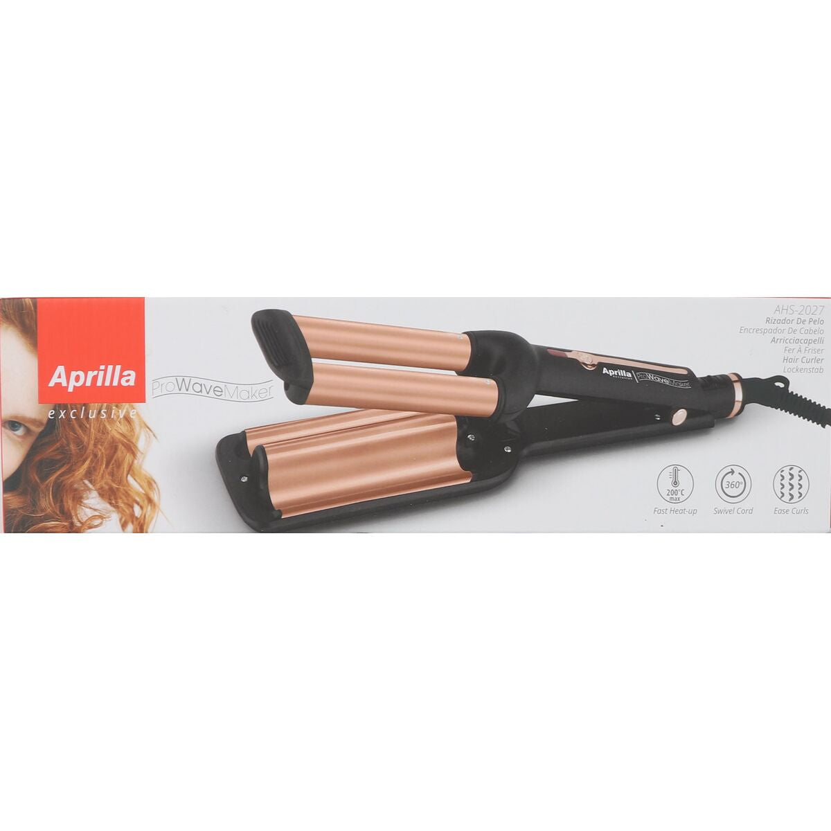 Curling Tongs Aprilla 200ºC Undulator produktemballage