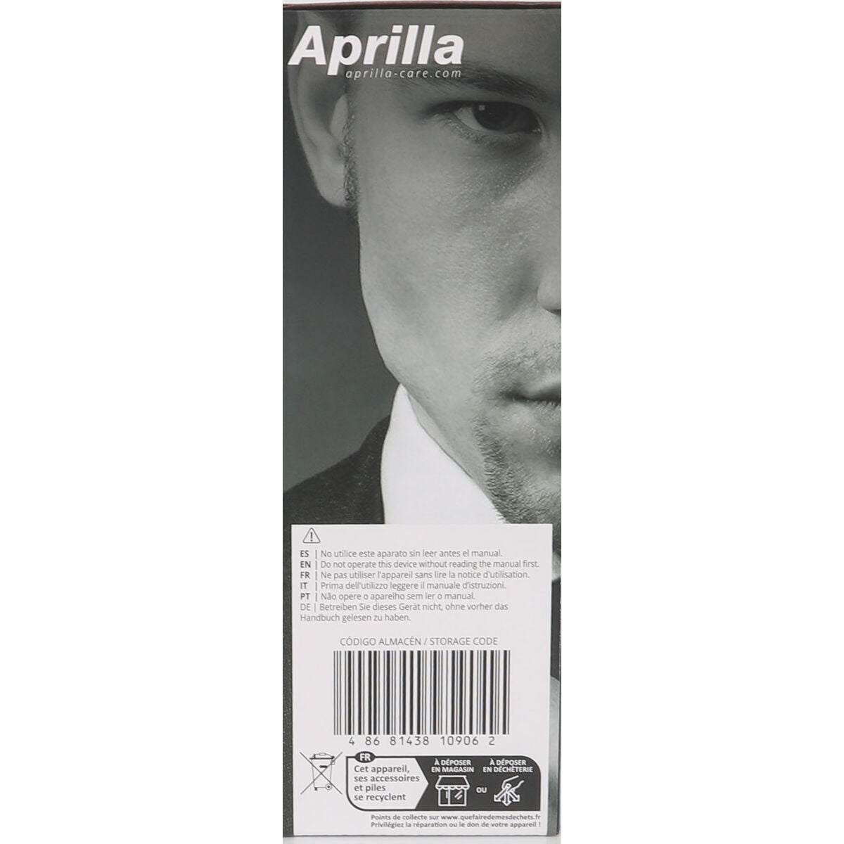 Elektrisk barbermaskine Aprilla Black (6 enheder) produktemballage