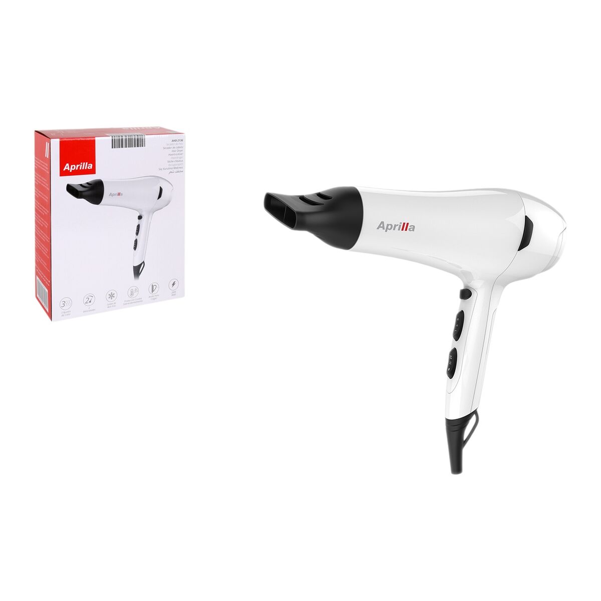 Hårtørrer Aprilla White 2000 W (6 enheder) produktemballage
