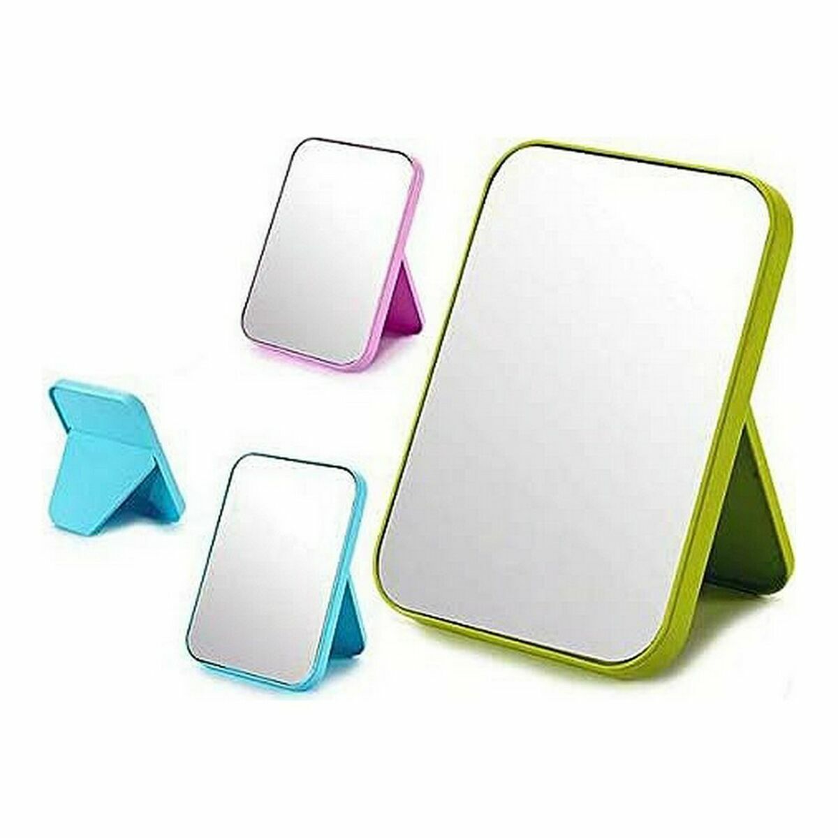 Spejl med monteringsbeslag Berilo polypropylen 11 x 9,5 x 14 cm (12 enheder) produktemballage