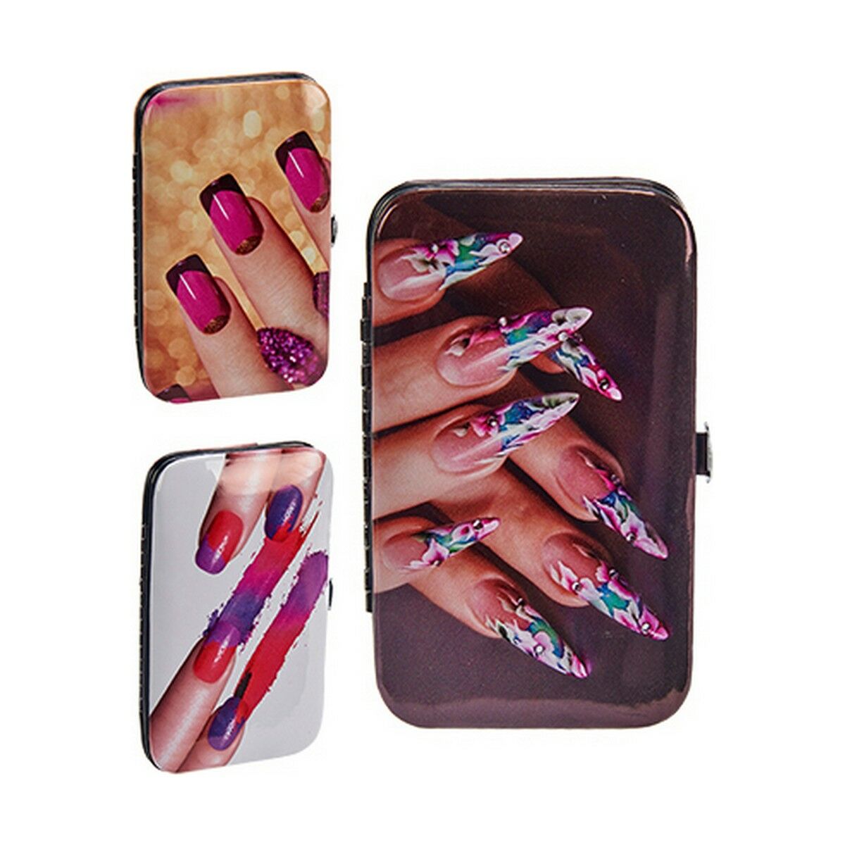 Manicure sæt plast negle (12 enheder) produkt emballage