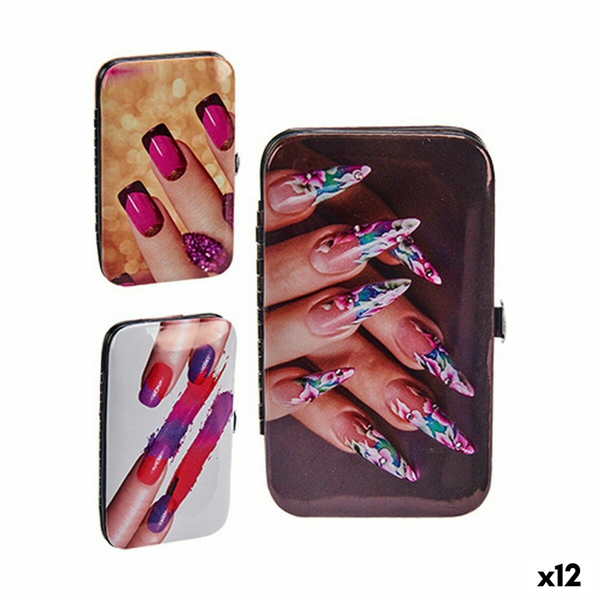 Manicure sæt plast negle (12 enheder) produkt emballage