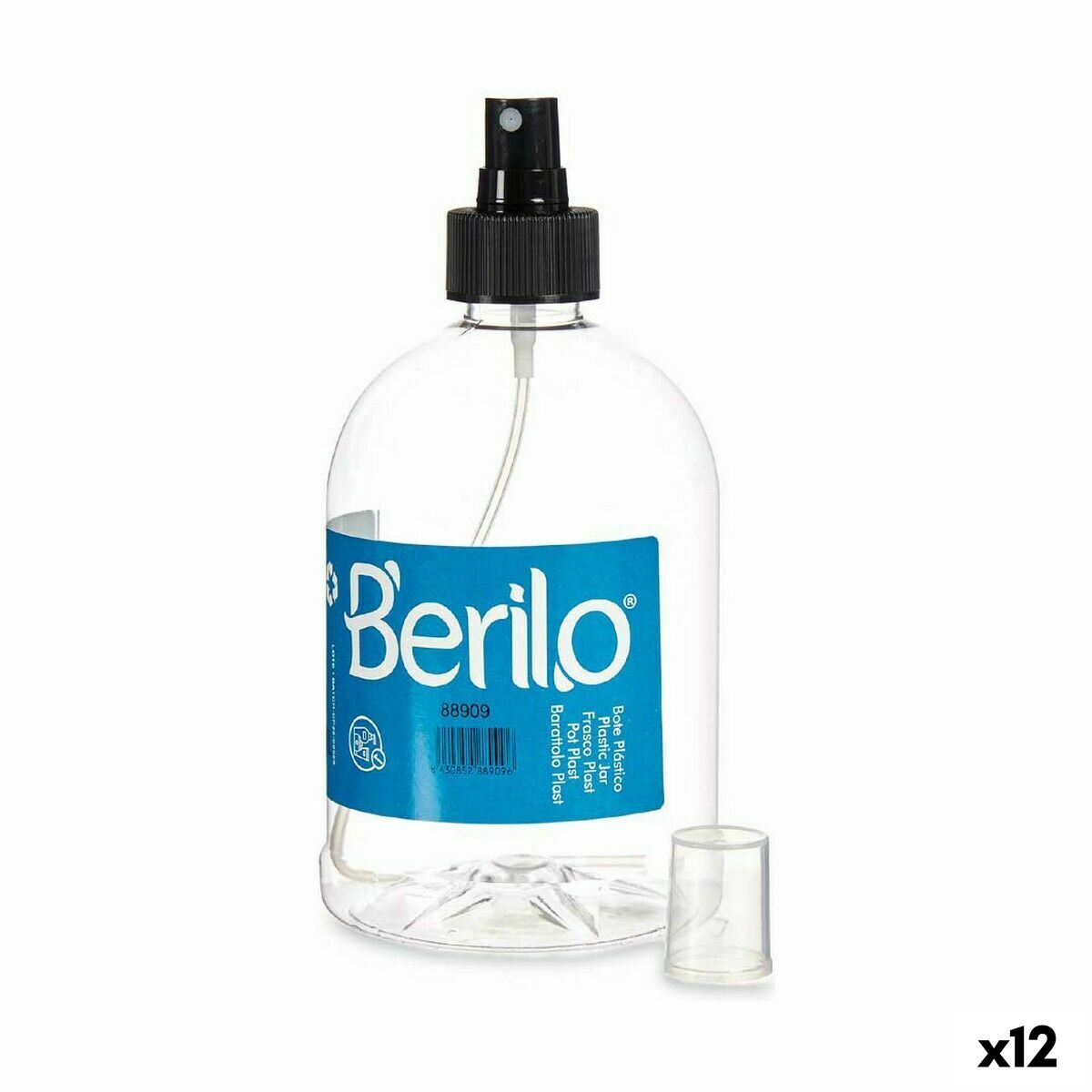 Sprøjte Berilo Black Transparent Plastic 500 ml (12 enheder) produktemballage