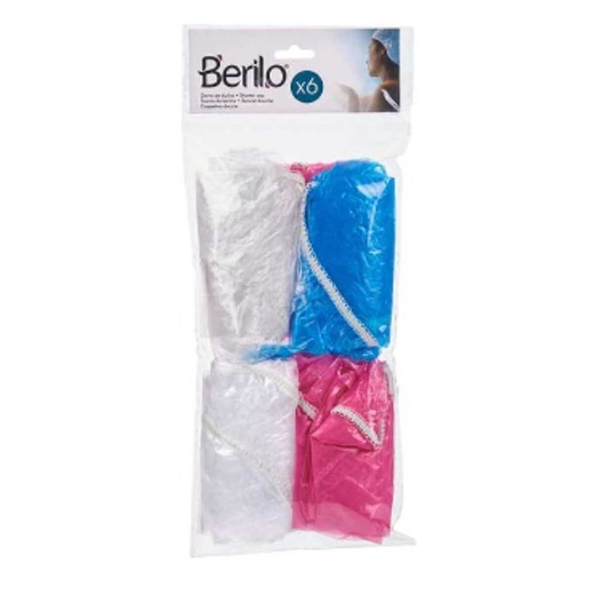Brusehætte Berilo Multicolour 28 cm plastiksæt (12 enheder) produktemballage