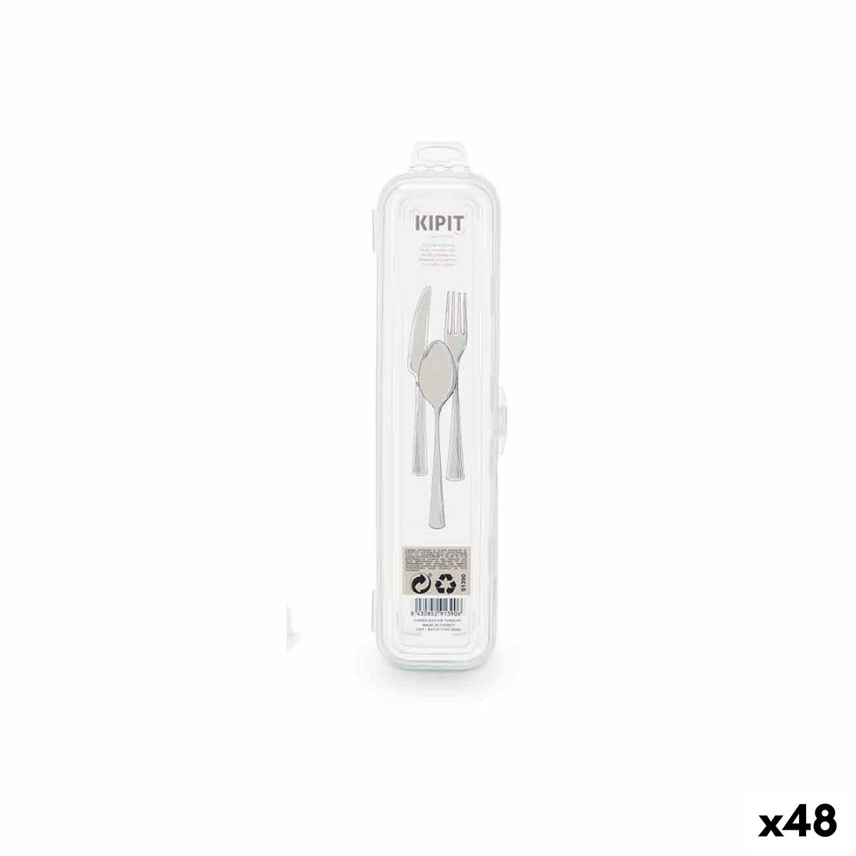 Etui Kipit Transparente stykker bestikrejser (48 enheder) produktemballage