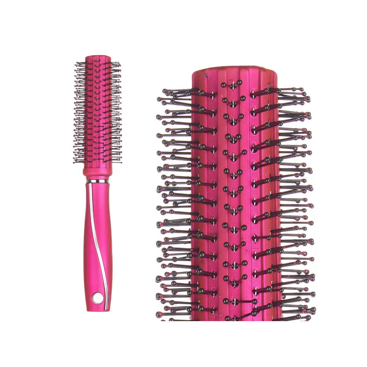 Rund børste Berilo Fuchsia silikoneplast (12 enheder) produktemballage