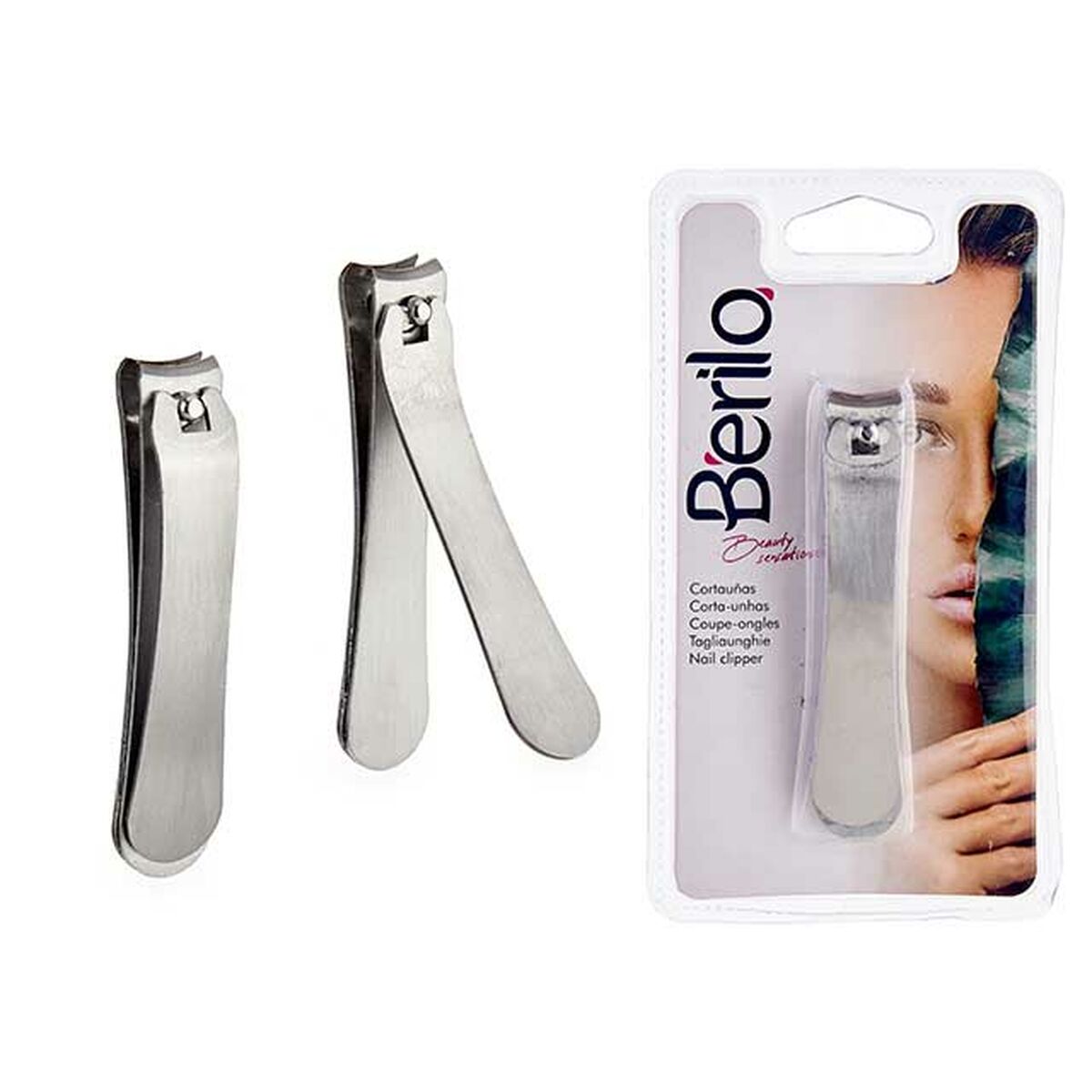Negleklipper Berilo Silver Metal (12 enheder) produktemballage