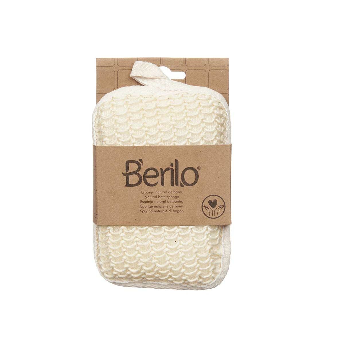 Body Svamp Berilo Hvid Beige 11 x 16,5 x 3 cm (12 enheder) produktemballage