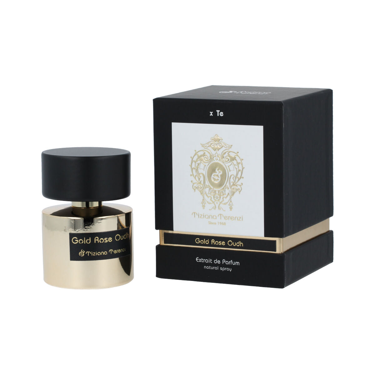 Unisex parfume Tiziana Terenzi GOLDE ROSE OUDH 100 ml produktemballage