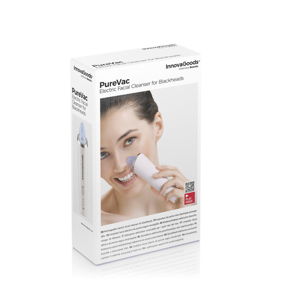 Elektrisk Blackhead Facial Cleanser PureVac InnovaGoods hudplejeemballage