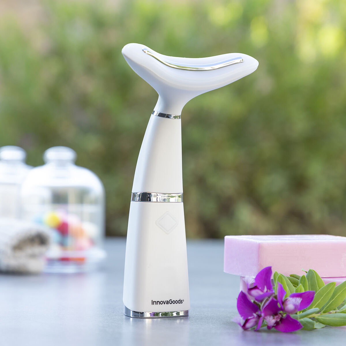 Jowl Reducer med fototerapi, termoterapi og vibration Kinred InnovaGoods produktemballage