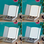 3-i-1 foldeligt LED-spejl med make-up-organisator Panomir InnovaGoods produktemballage