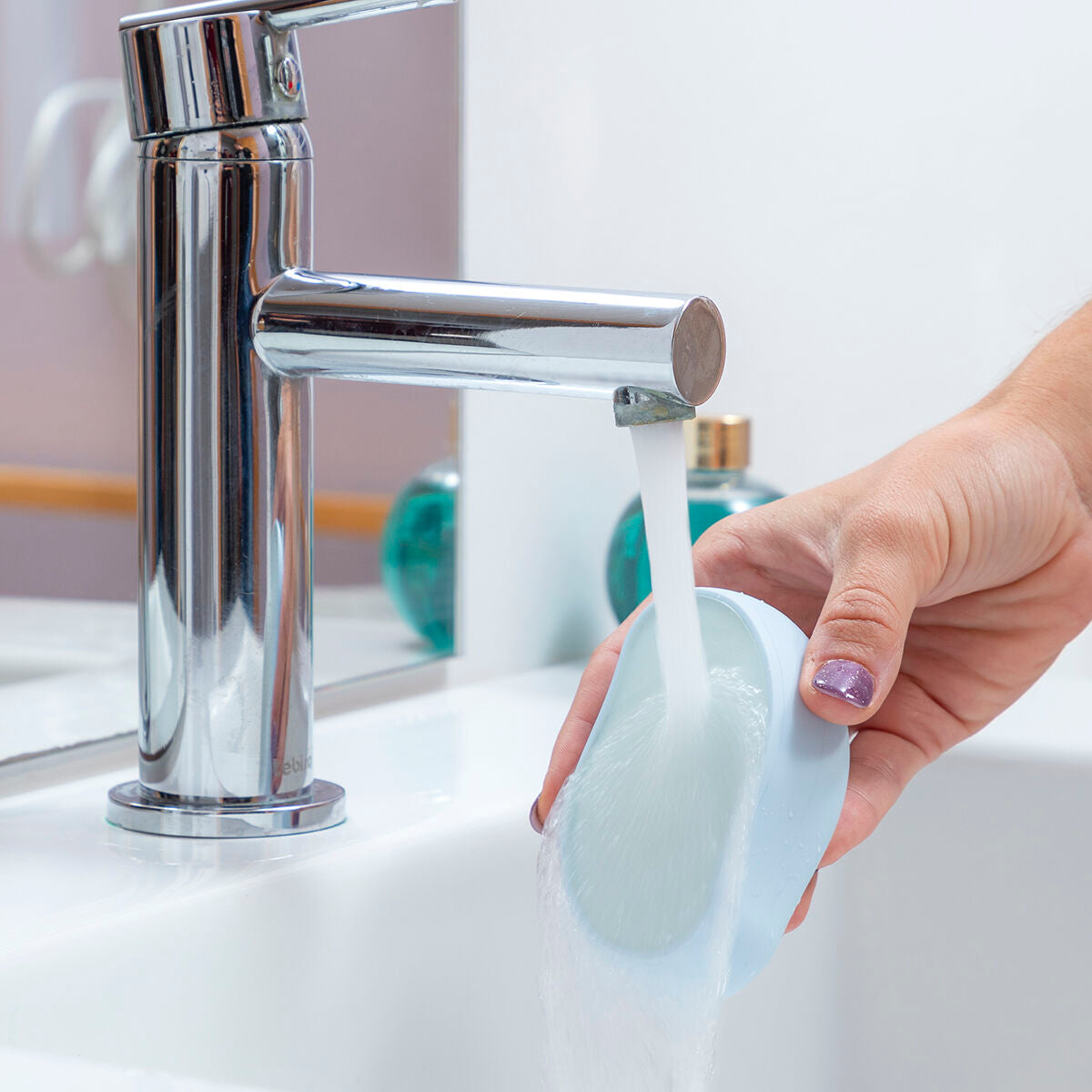 Eksfolierende friktionsepilator med Nanocrystals Frepil InnovaGoods produktemballage