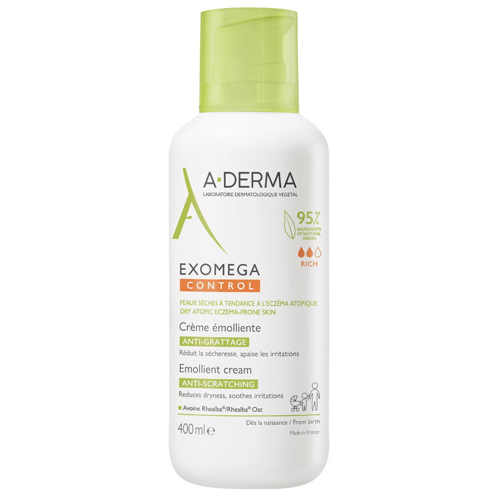 A-Derma, Exomega Control, Emollient, Cream, For Face & Body, 400 ml