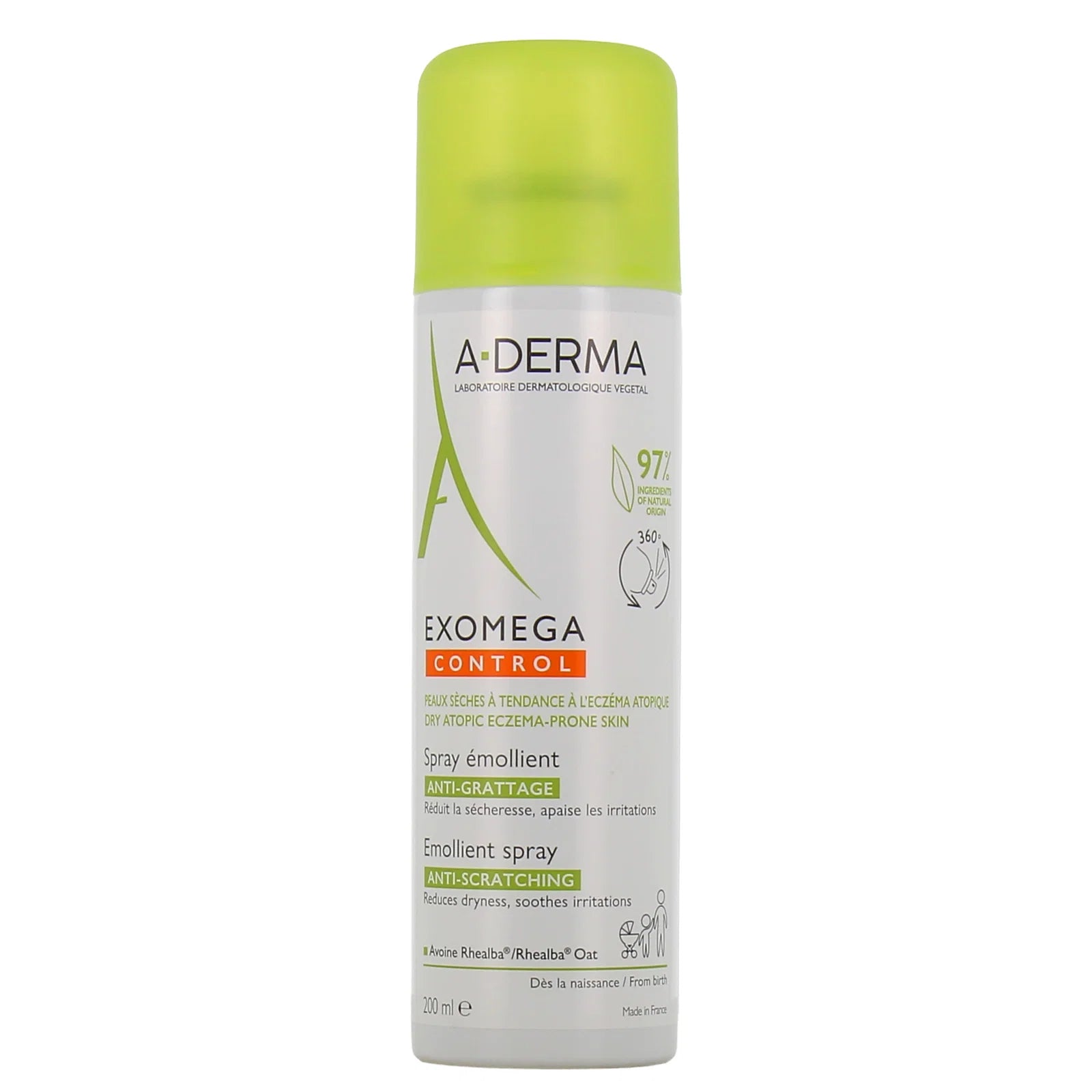 A-Derma, Exomega Control, Emollient, Spray, For Face & Body, 200 ml