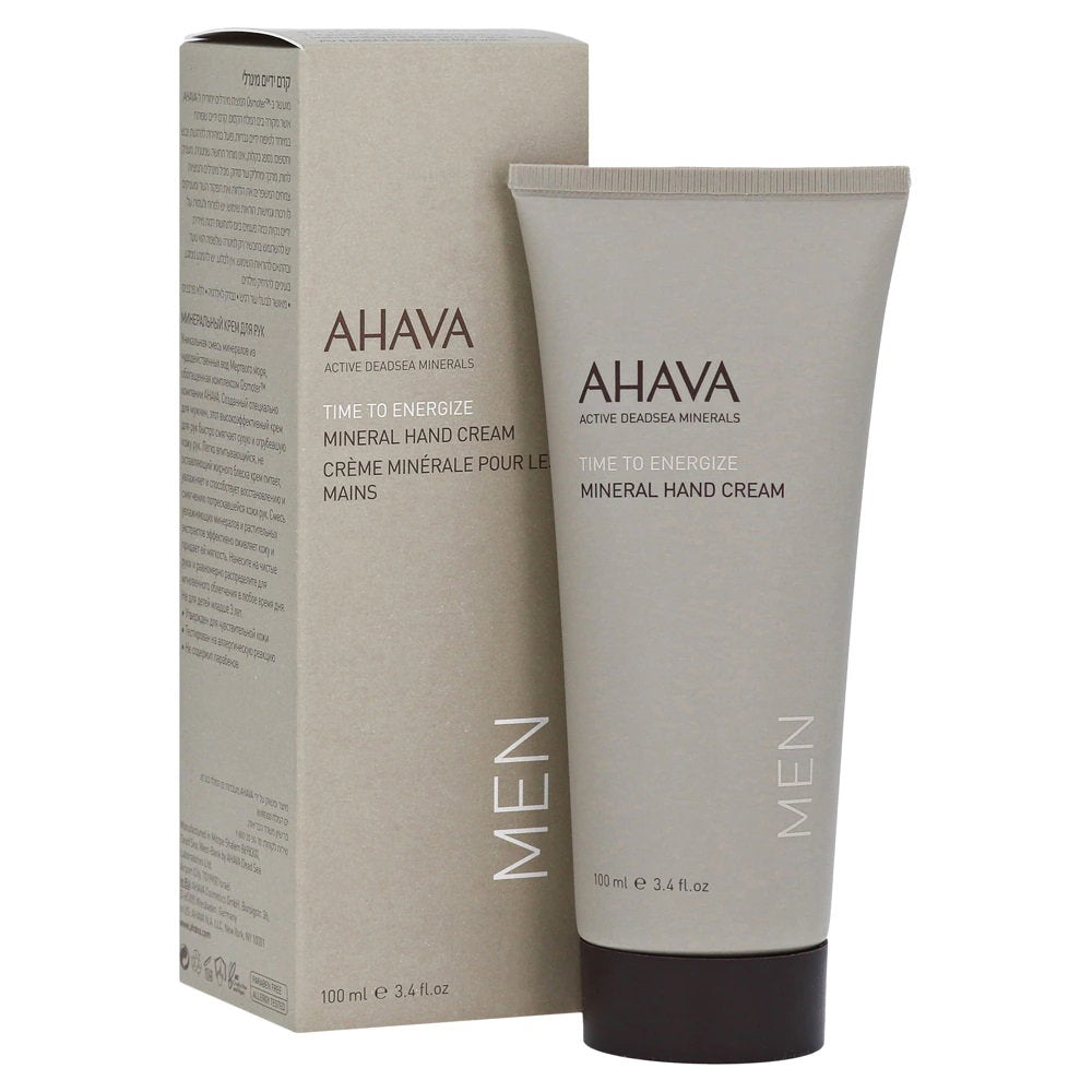 Ahava, Men Time To Energize Mineral, Hydrating, Hand Cream, 100 ml