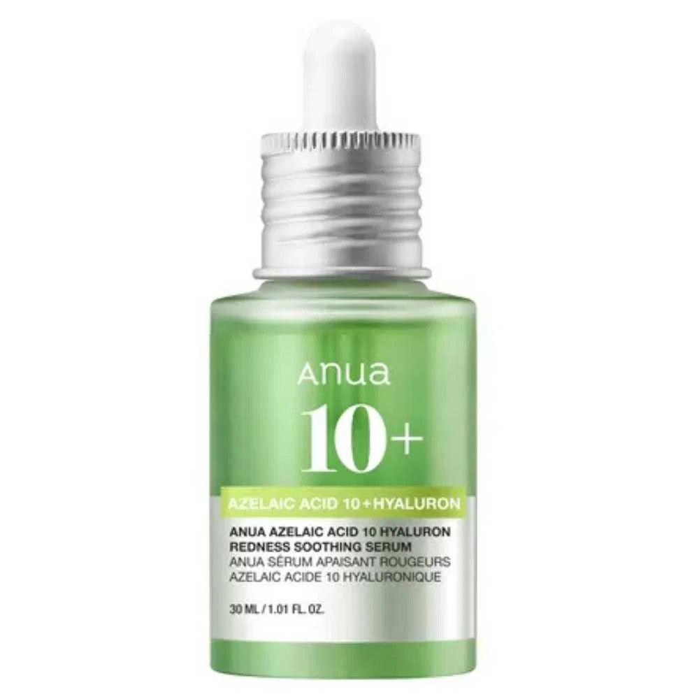 Anua, Azelaic Acid 10, Azelaic Acid 10 + Hyaluron, Soothing Anti-Redness, Serum, For Face, 30 ml