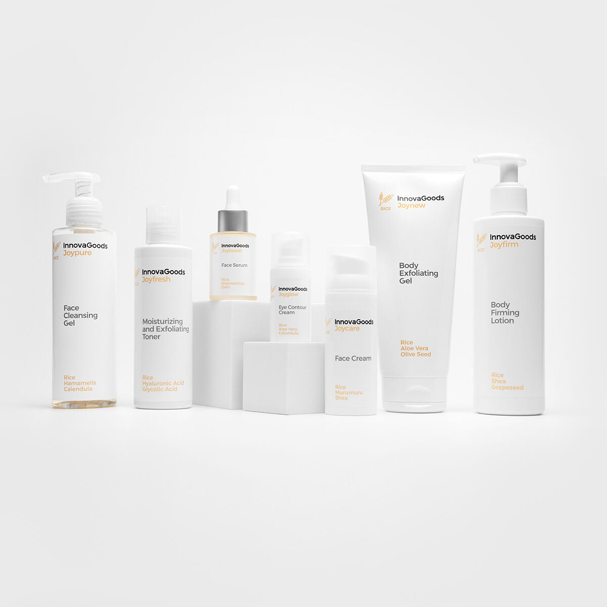 Facial Cleansing Gel Rice Joypure InnovaGoods 200 ml hudplejeemballage