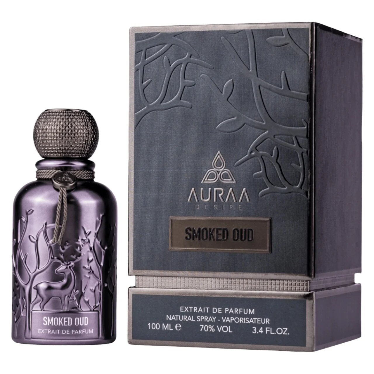 Auraa Desire, Smoked Oud, Extrait De Parfum, For Men, 100 ml