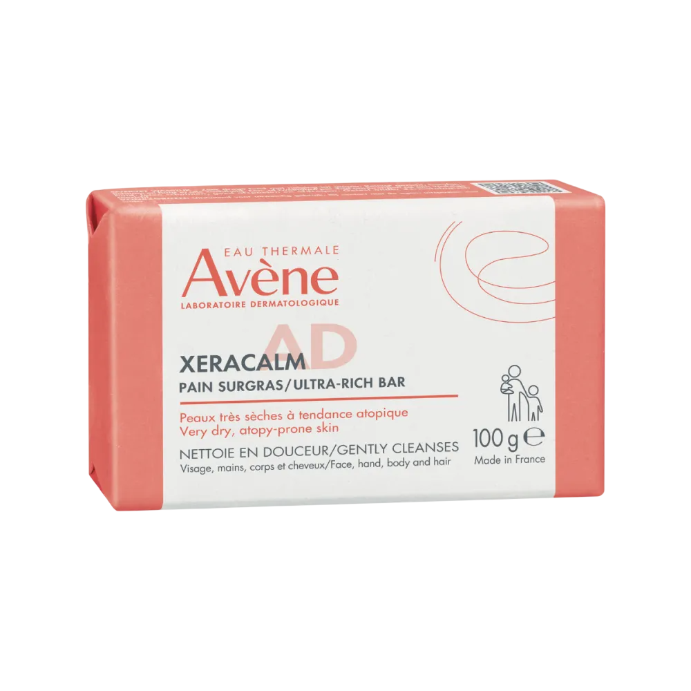 Avene, XeraCalm A.D, Gentle Cleansing, Cleansing Bar, For Face, 100 g