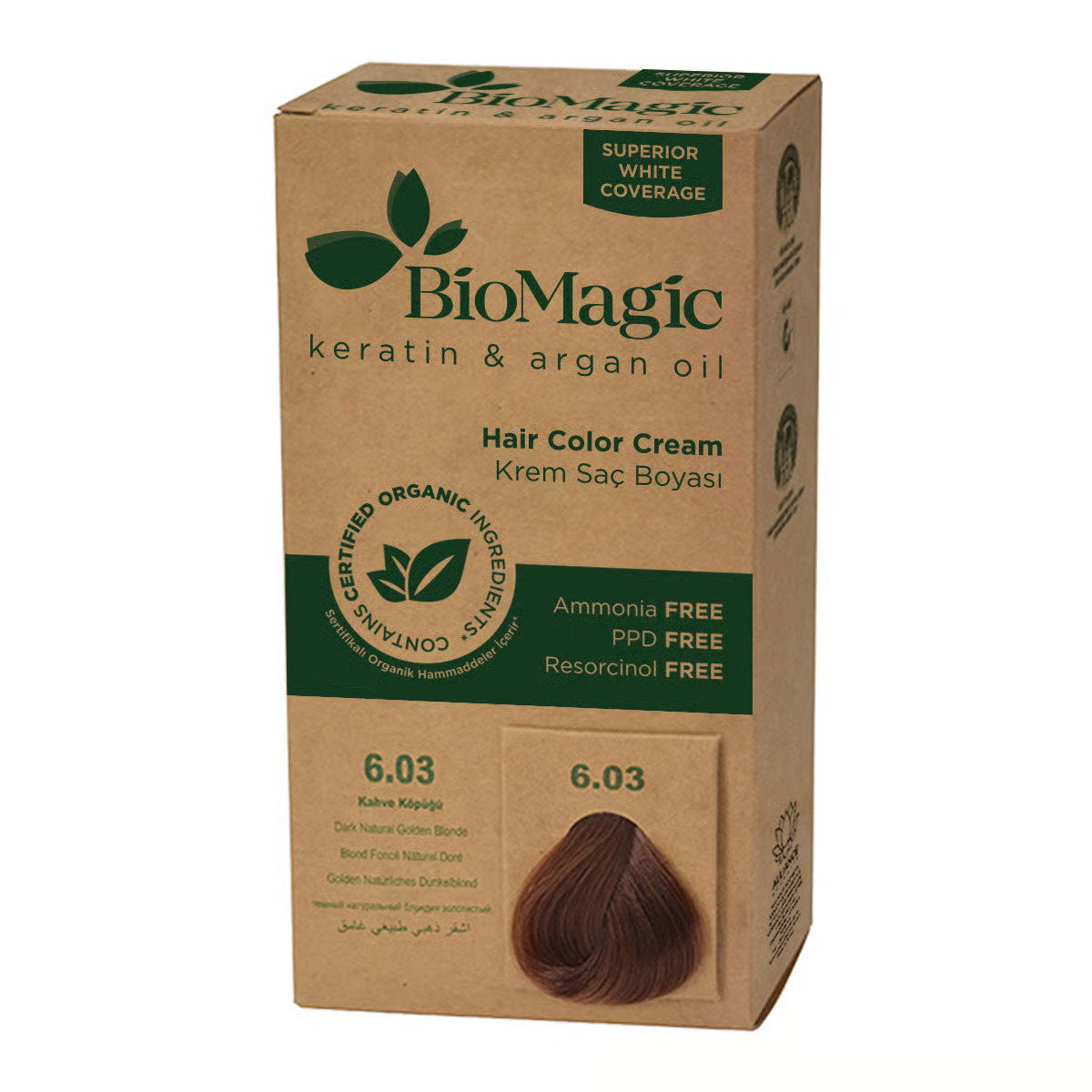 Biomagic, Biomagic, Keratin & Argan Oil, Permanent Hair Dye, 6.03 , 250 ml *Tester