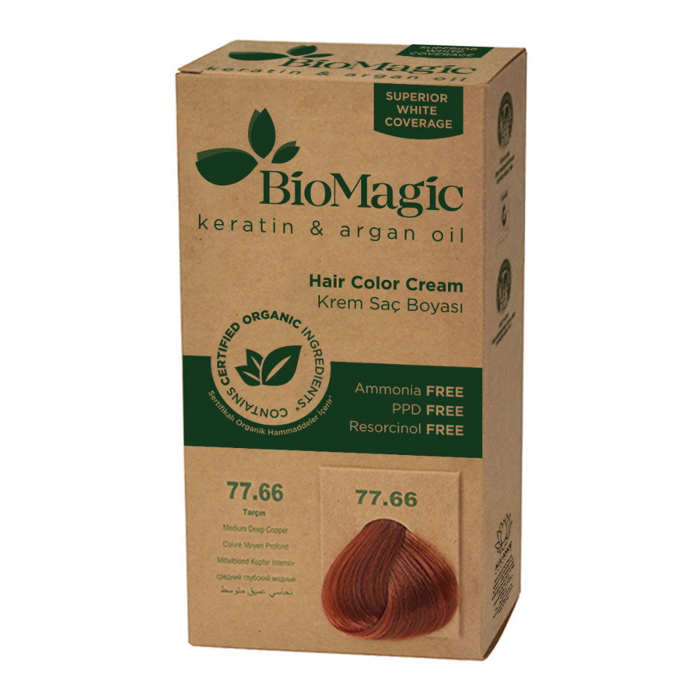 Biomagic, Biomagic, Keratin & Argan Oil, Permanent Hair Dye, 77.66 , 250 ml *Tester
