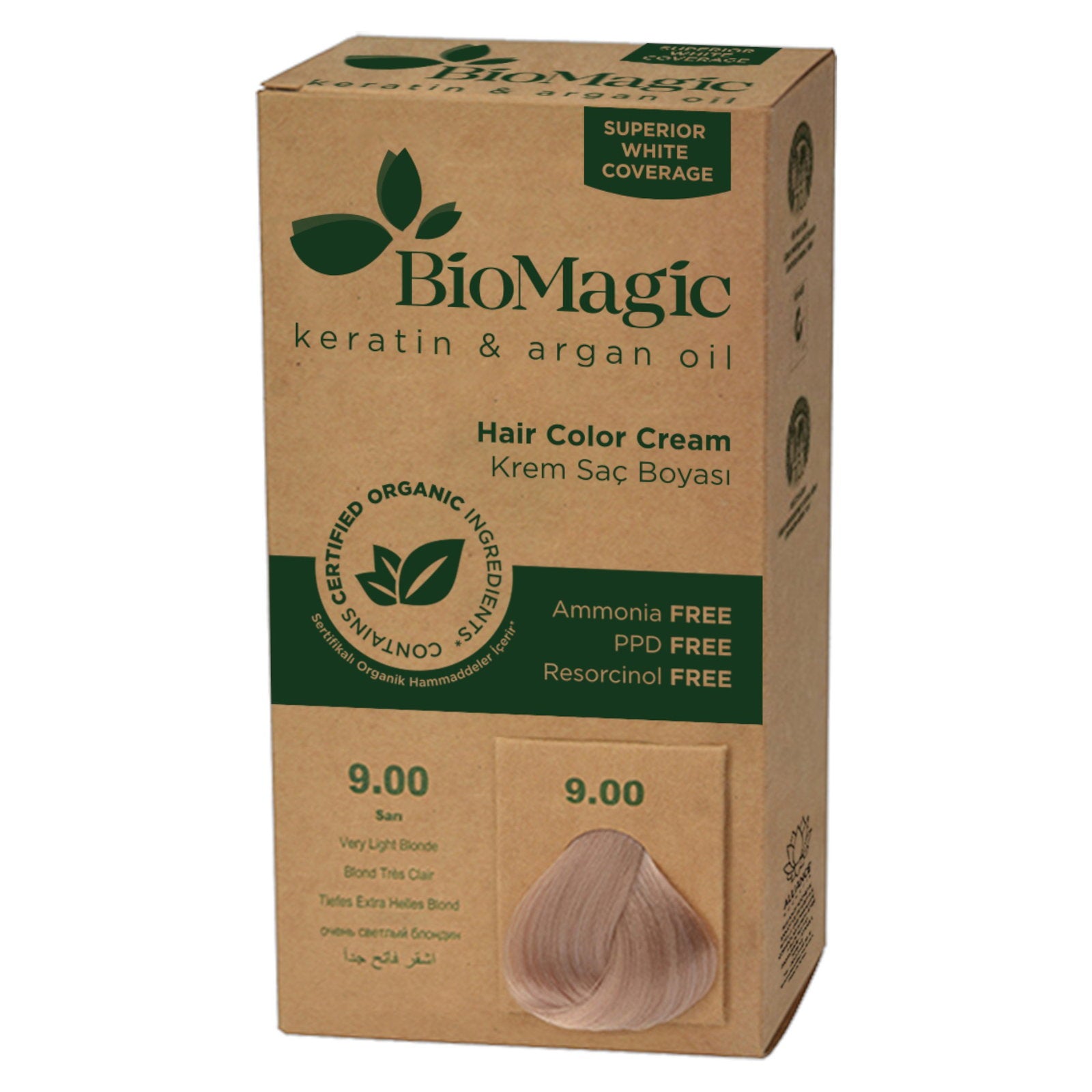 Biomagic, Biomagic, Permanent Hair Dye, 9/00 9 Very Light Blonde, 250 ml *Tester