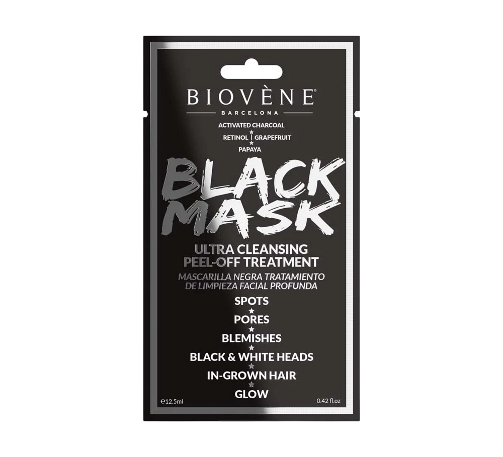Biovene, Black Mask, Cleansing, Peel-Off Mask, For Face, 12.5 ml *Tester
