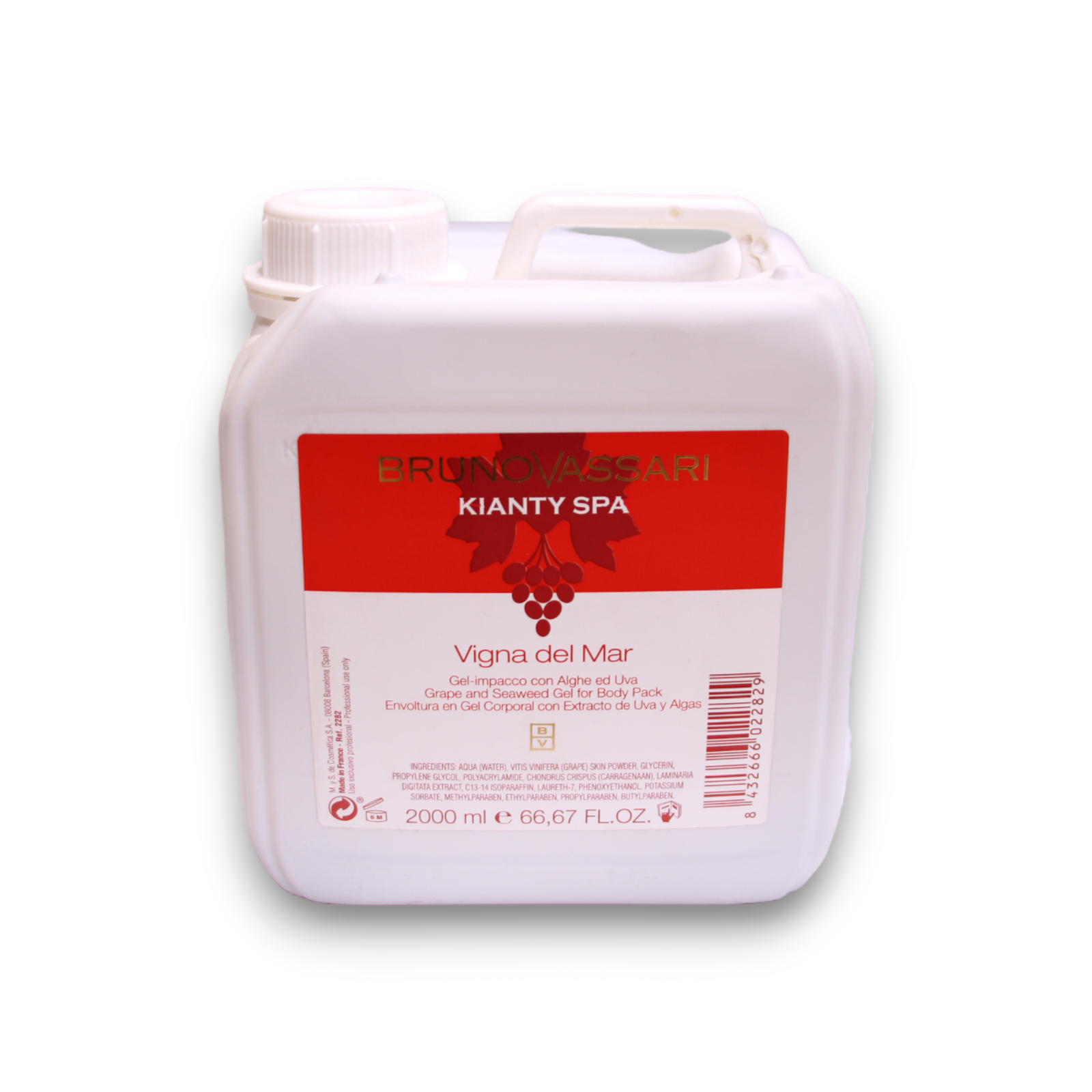 Bruno Vassari, Kianty SPA, Grape, Anti-Cellulite, Body Gel, 2000 ml