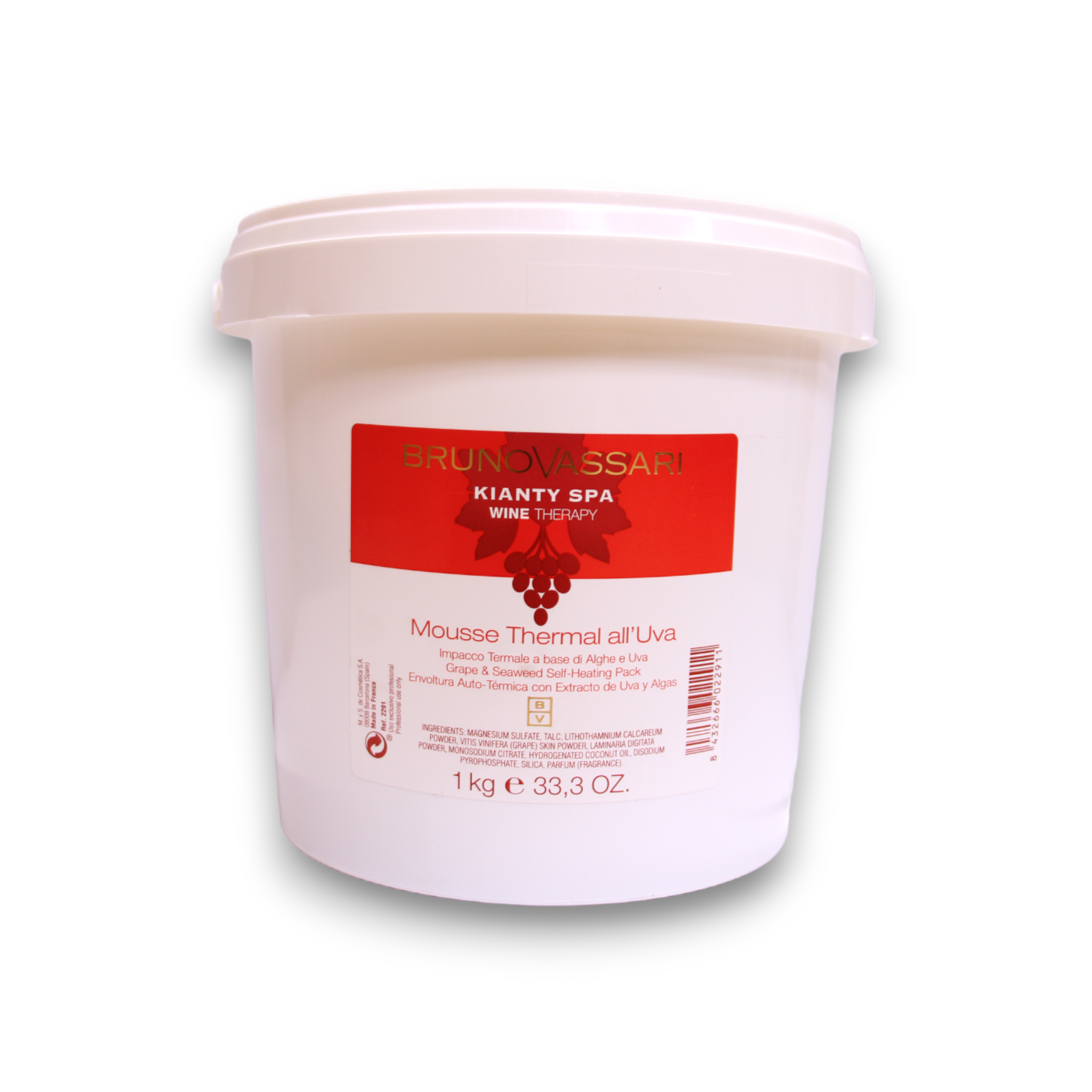 Bruno Vassari, Kianty SPA, Grape, Anti-Cellulite, Powder Mask, 1000 g