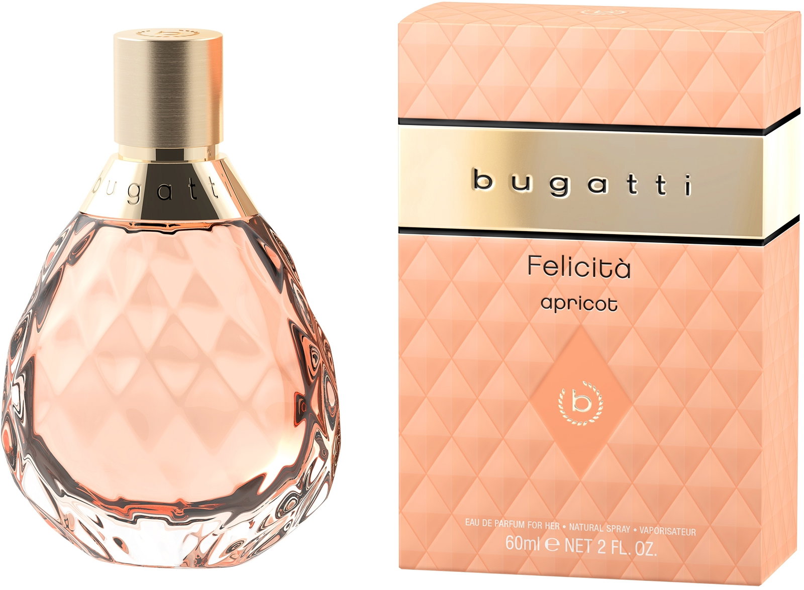 Bugatti, Felicita Apricot, Eau De Parfum, For Women, 60 ml