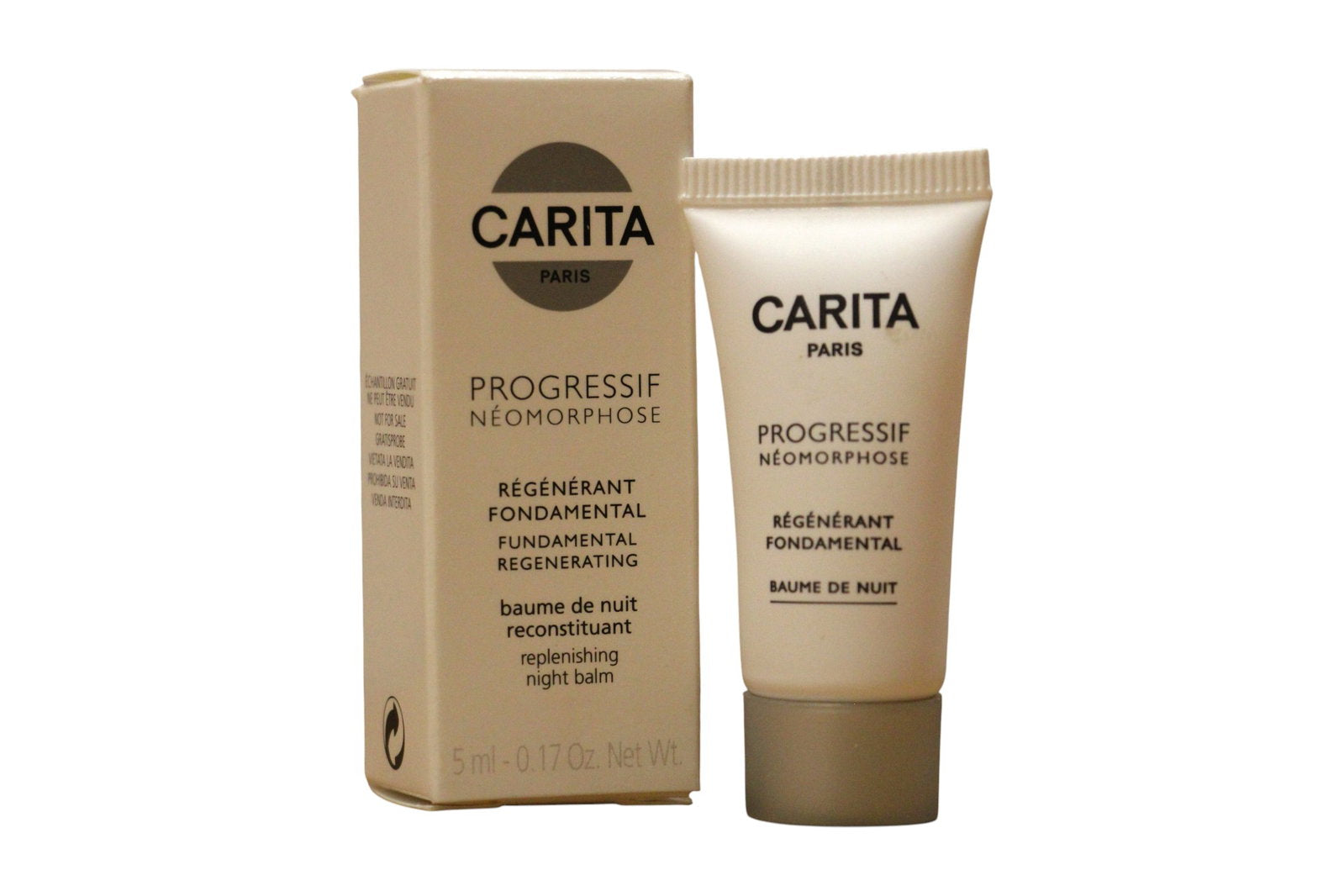Carita Paris, Progressif Neomorphose Clarte Fondamentale, Hyaluronic Acid, Nourishing, Night, Balm, For Face & Eyes, 5 ml *Sample