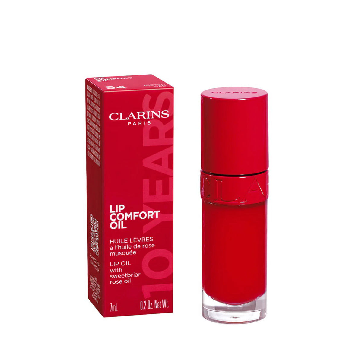 Clarins, Lip Comfort Oil, Hydrating, Lip Oil, 54, Iconic Red, 7 ml