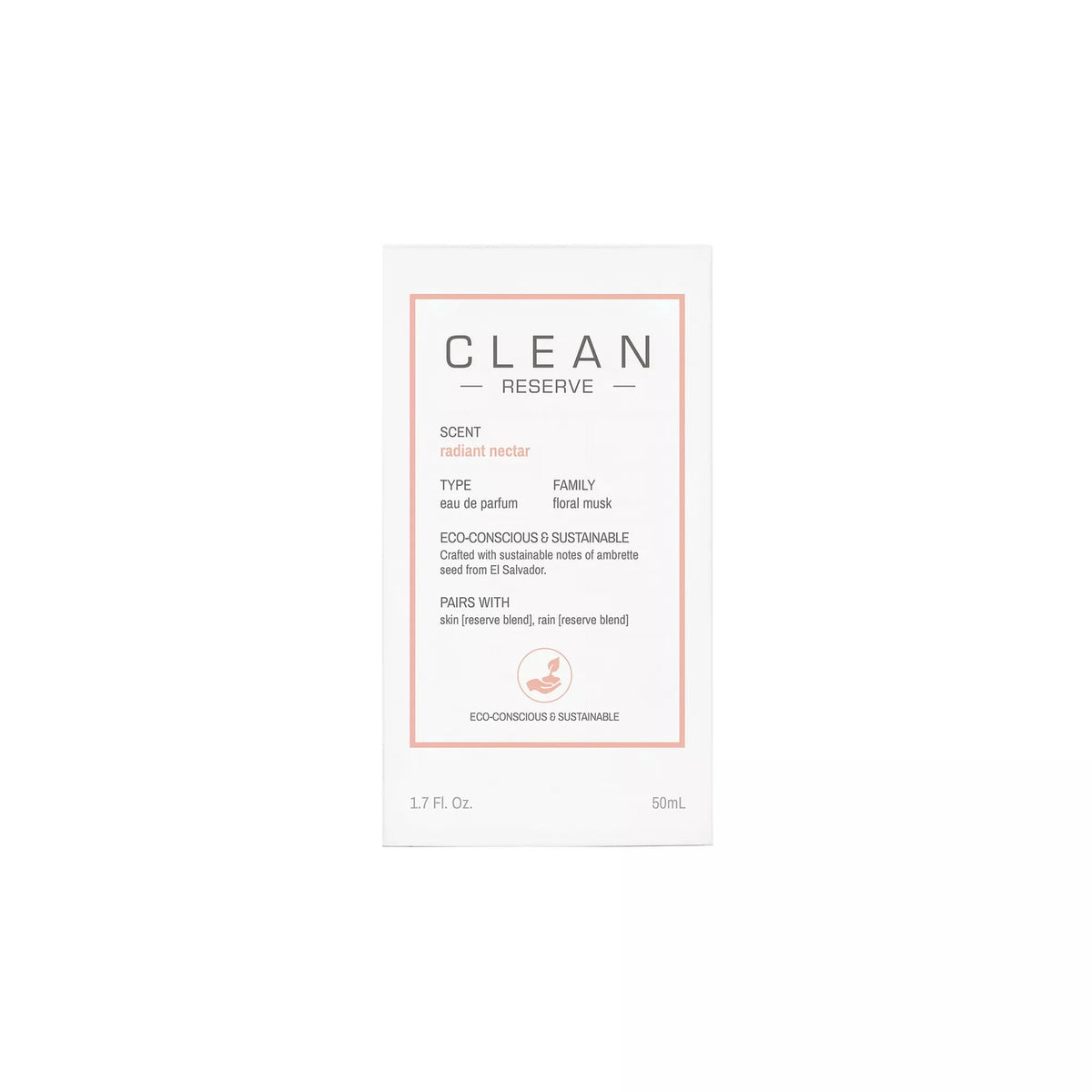 Clean, Reserve - Radiant Nectar, Eau De Parfum, Unisex, Refill, Refillable, 50 ml