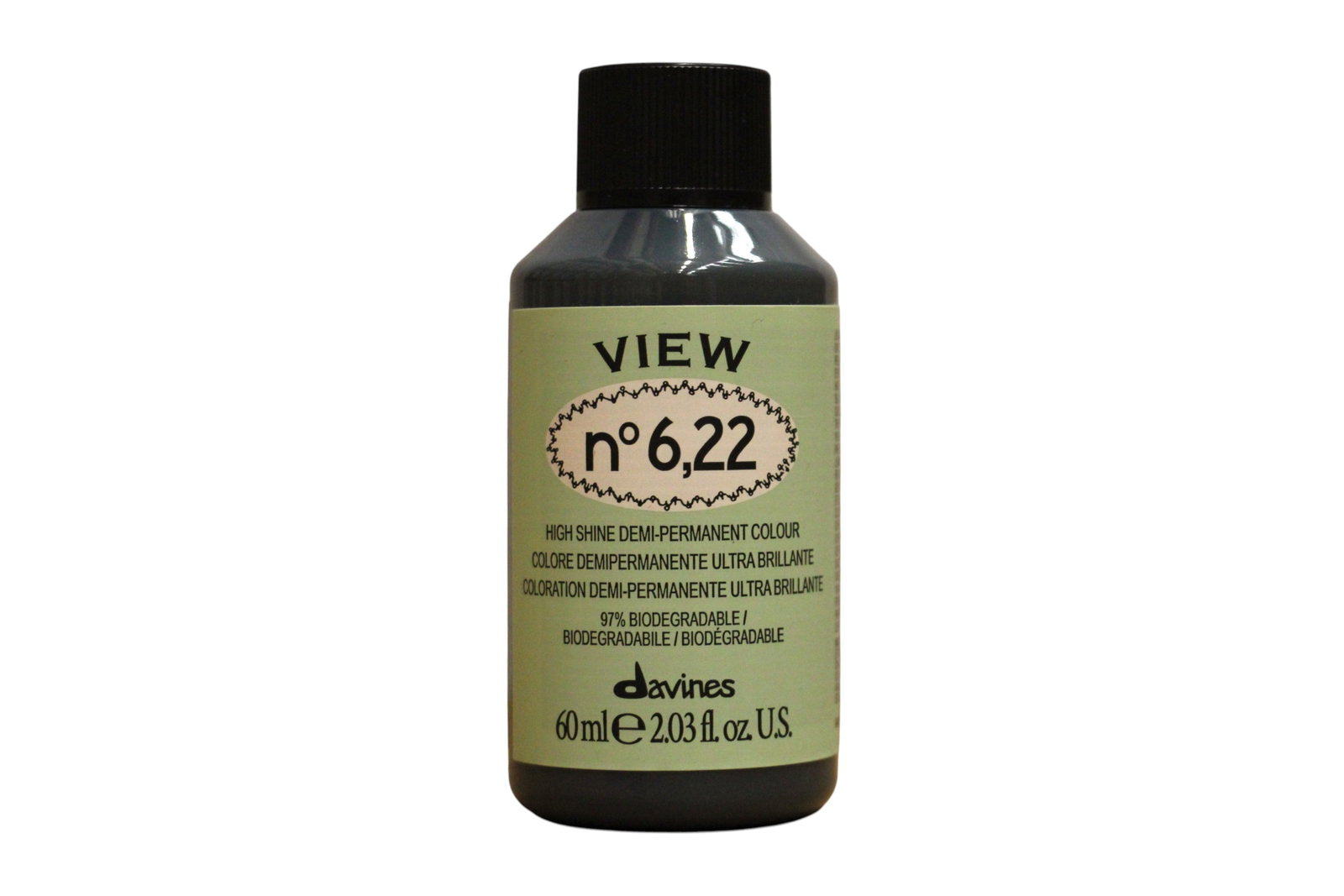 Davines, View, Demi-Permanent Hair Dye, 6.22 , 60 ml