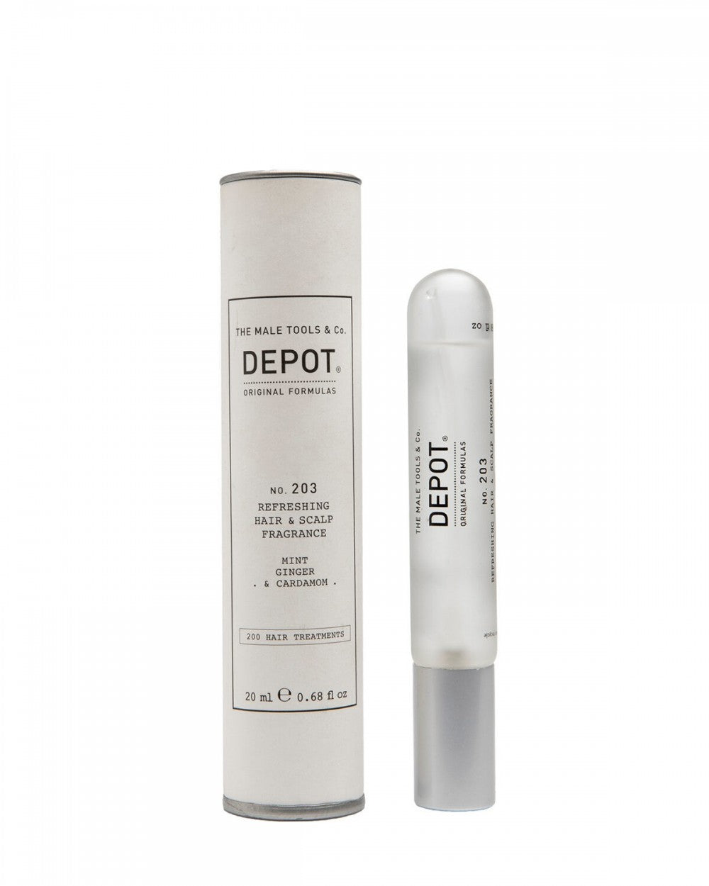 Depot, 200 Hair Treatments No. 203, Hair Scented Mist, For Men, Mint, Ginger & Cardamom, 20 ml