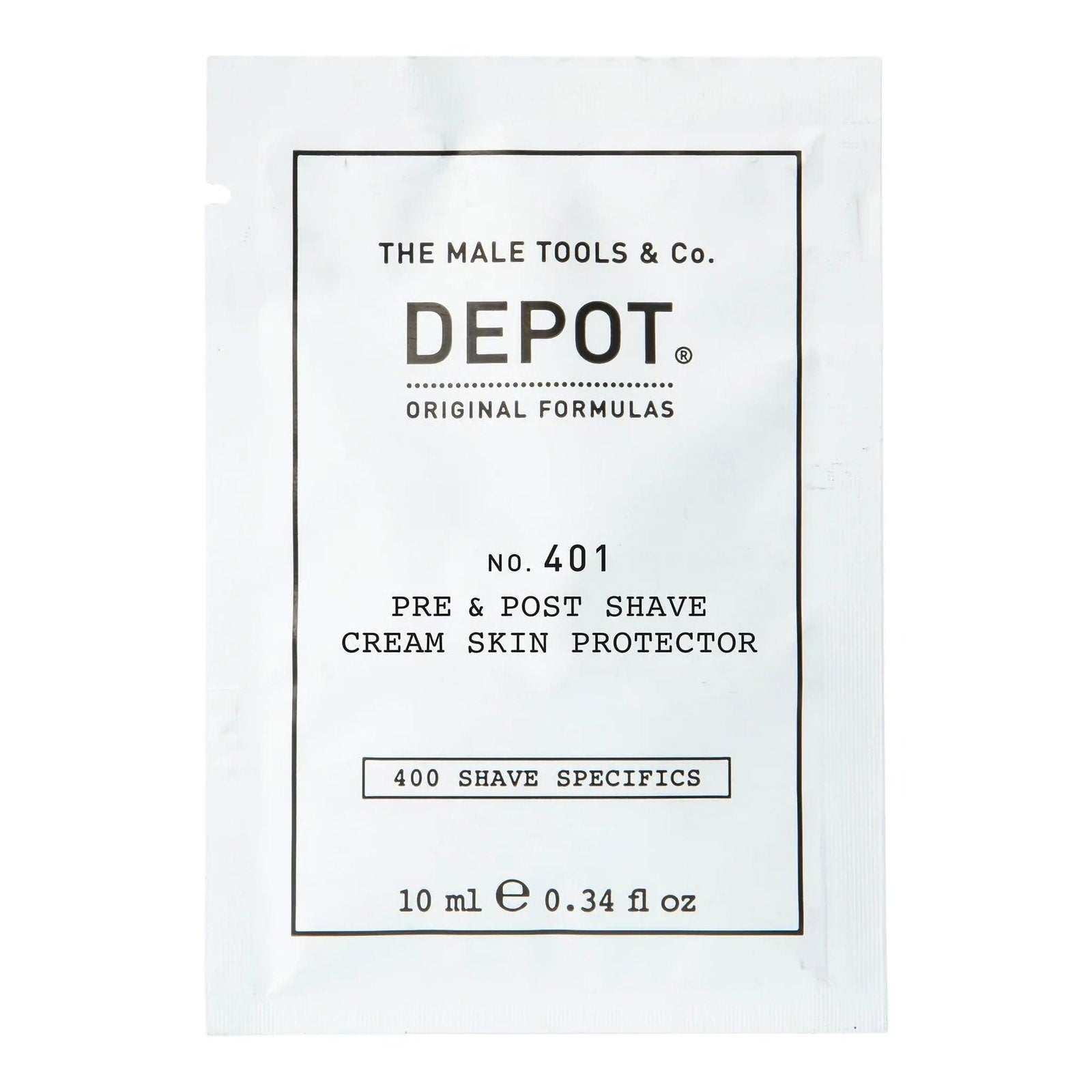 Depot, 400 Shave Specifics No. 401, Soothing, Pre & Post Shaving Cream, 10 ml