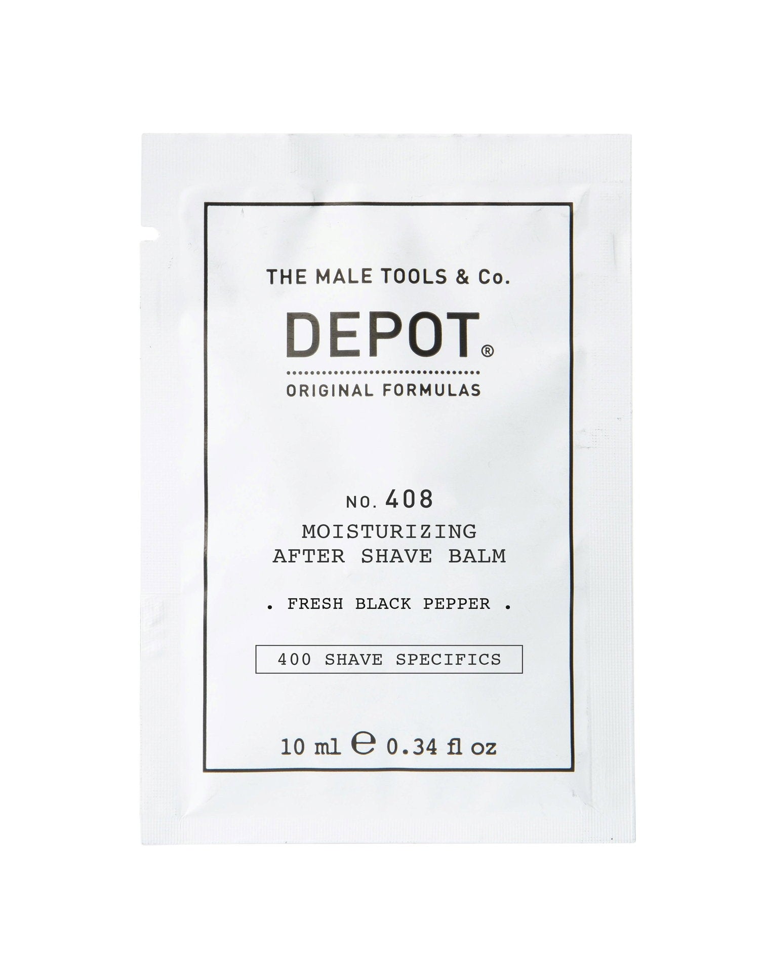 Depot, 400 Shave Specifics No. 408, Fresh Black Pepper, Moisturizing, After-Shave Balm, 10 ml