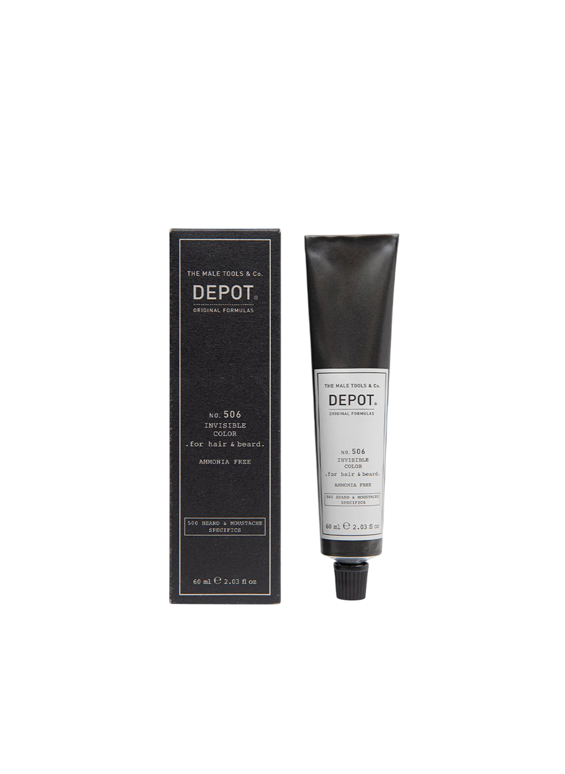 Depot, 500 Beard & Mustache Specifics No. 506 Invisible Clour, Semi-Permanent Hair Dye,  Graphite, 60 ml