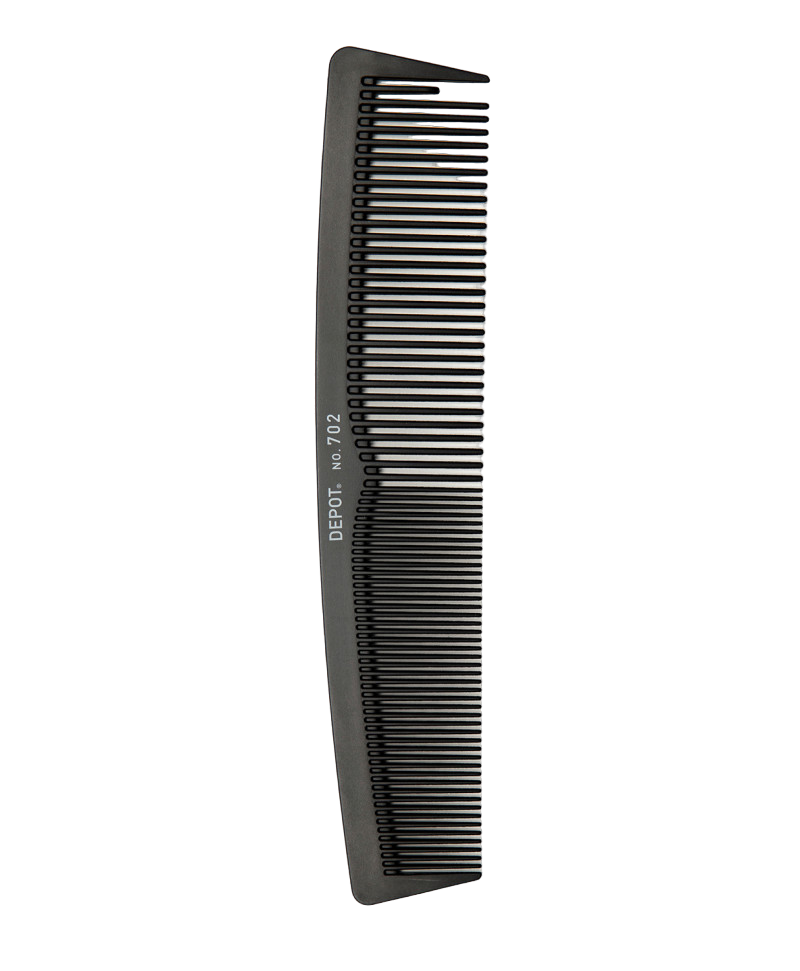 Depot, Accessories No. 702 Carbon, Hair Plastic Comb, Black
