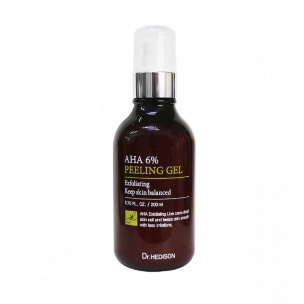 Dr. Hedison, Aha, 6% AHA concentration, including citric, glycolic, and lactic acids., Smooth, Peeling Gel, 200 ml