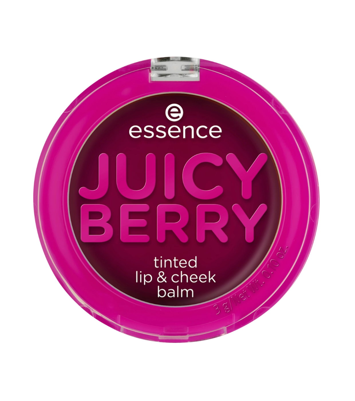 Essence, Juicy Berry Tinted, Lip & Cheek Balm 2-In-1, Violet, 3 g