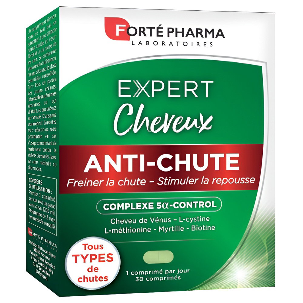 Forte Pharma, Expert Anti-Chute, Vitamin B3, Hair Growth Vitamins, Supports Hair Growth, 30 pcs