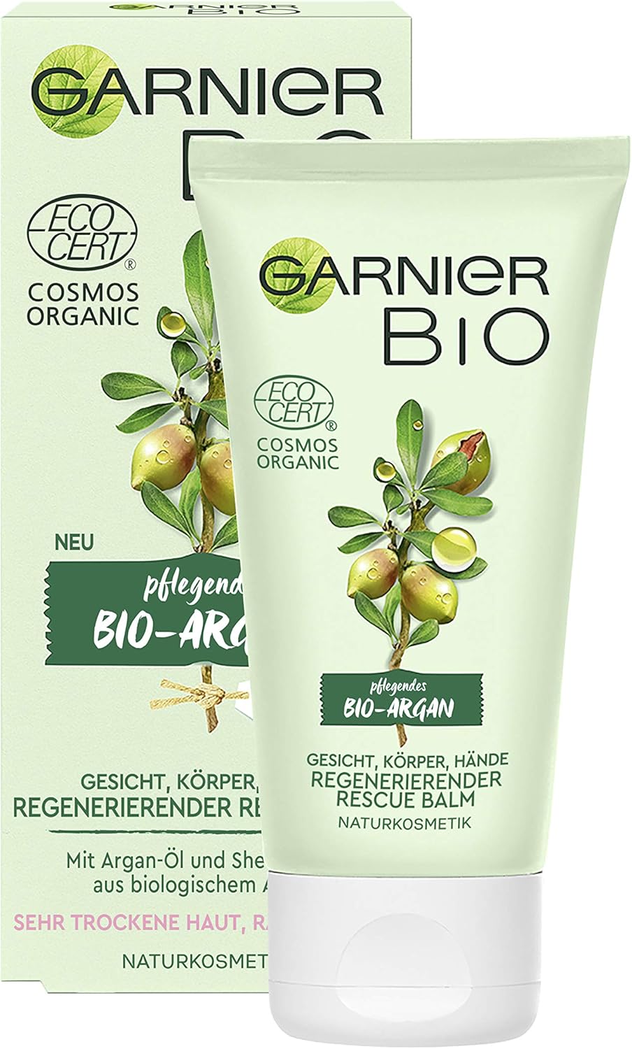 Garnier, Bio - Argan Nutriente, Argan Oil, Body Balm, Face, Body, Hands, 50 ml