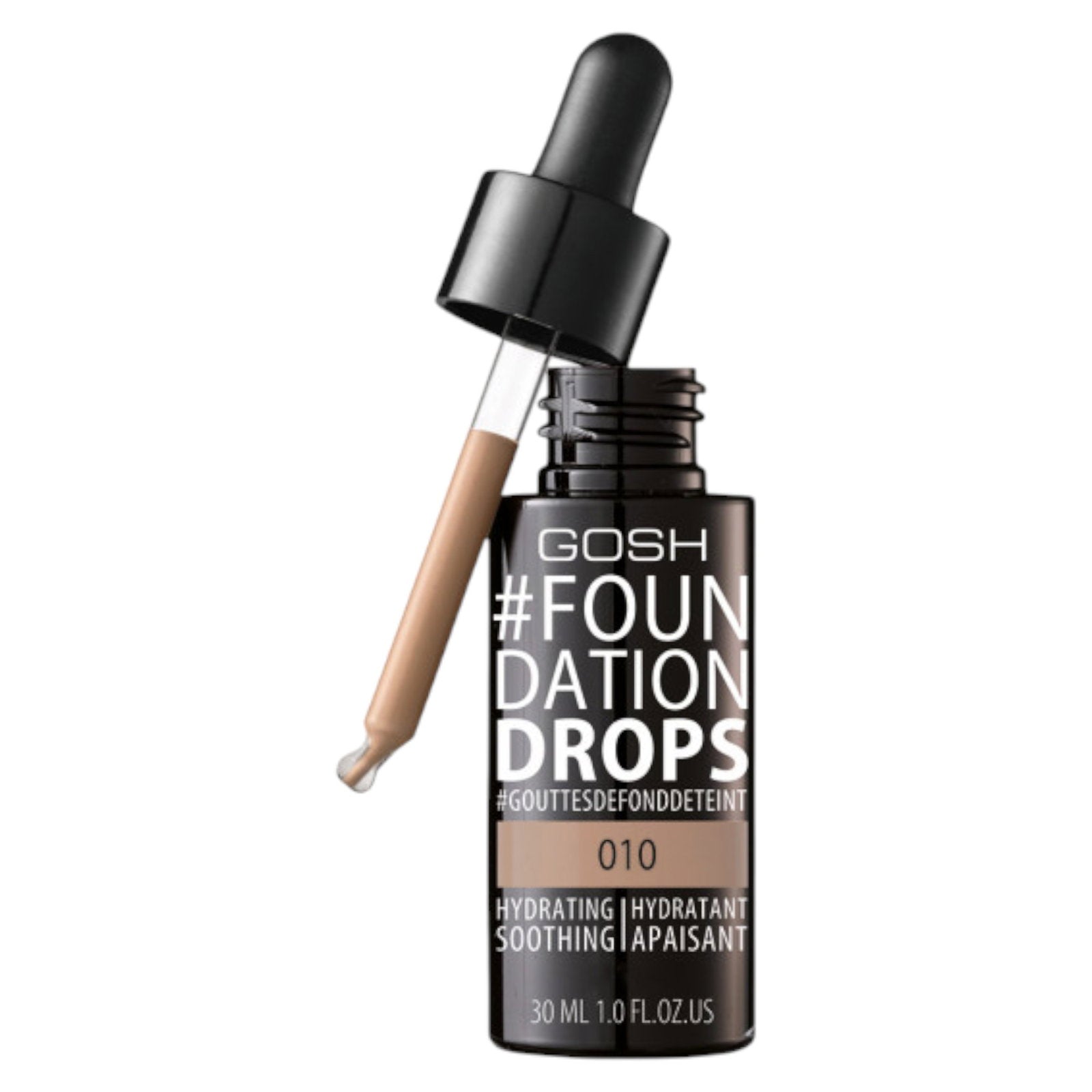 Gosh, Drops, Liquid Foundation, 010, Tan, SPF 10, 30 ml