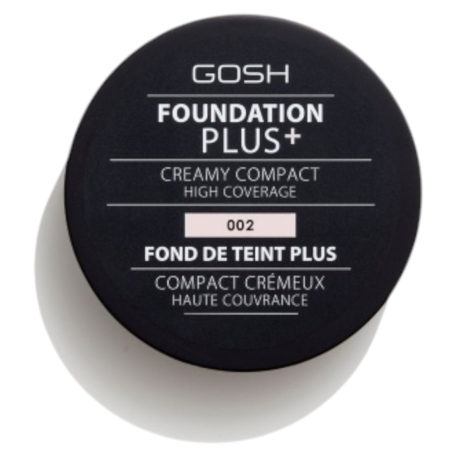 Gosh, Foundation Plus+, Full Coverage, Cream Foundation, 002, Ivory, 9 g *Tester